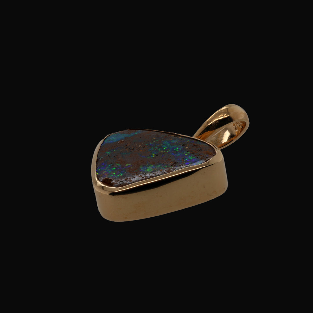 BOULDER-OPAL TRIÀNGULO GOLDANHÄNGER